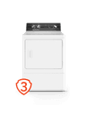 DR3 Sanitizing Electric Dryer with Extended Tumble view 1
