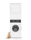SF7 Stacked White Washer – Electric Dryer with Pet Plus™ view 1