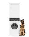 SF7 Stacked White Washer – Gas Dryer with Pet Plus™ view 1