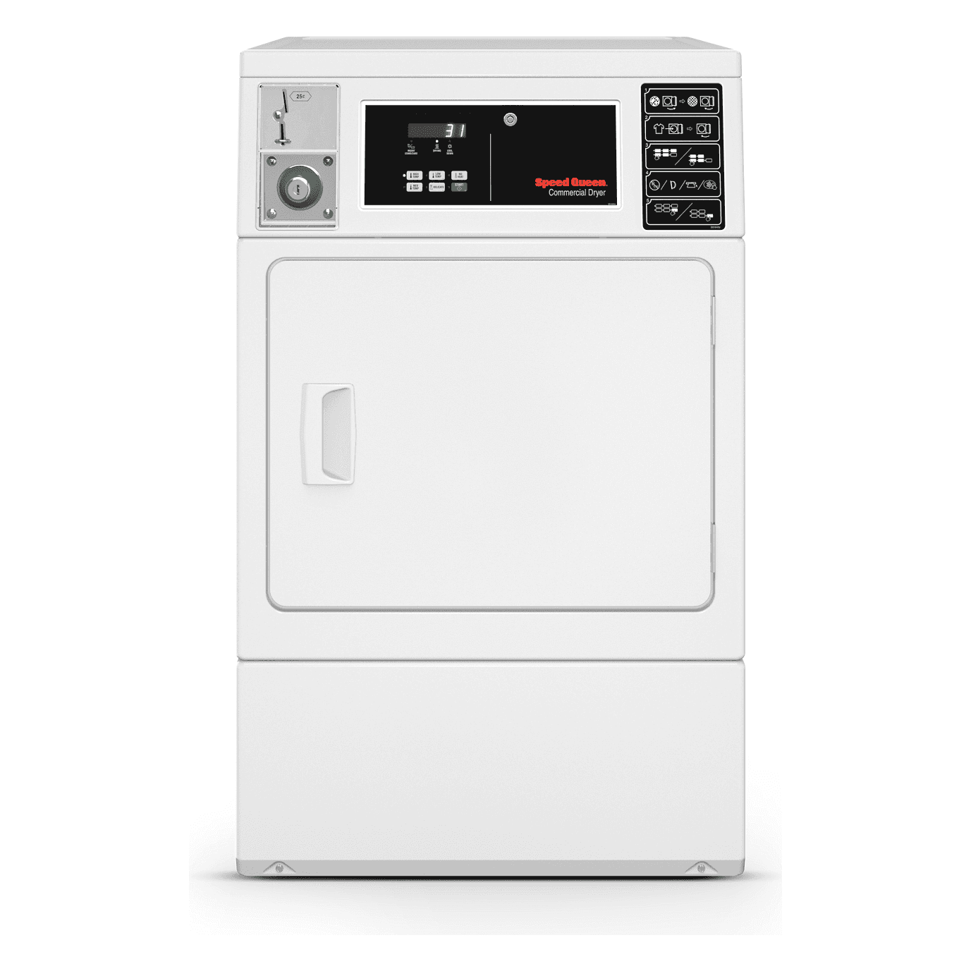 Speed Queen 120/240 V ELECTRIC Dryer with FRONT Electronic Controls ‐ COIN DROP