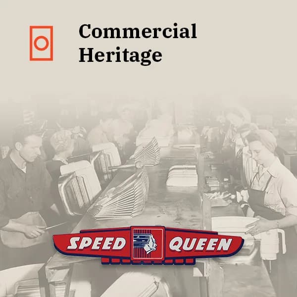 Commercial heritage — the same DNA as our laundromat machines