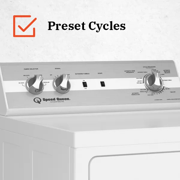 Preset drying cycles for real laundry