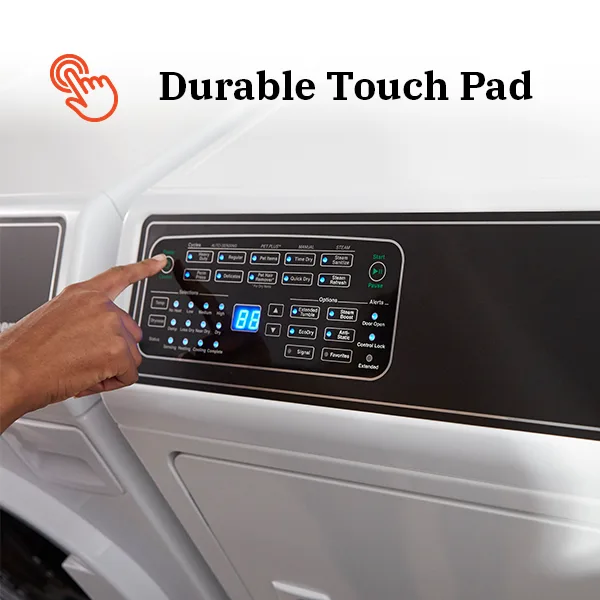 Durable touch pad controls rated for decades of cycles