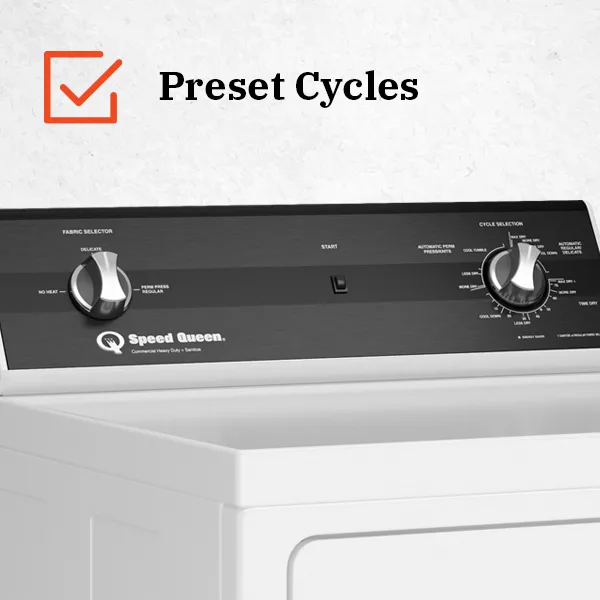 Preset drying cycles for real laundry