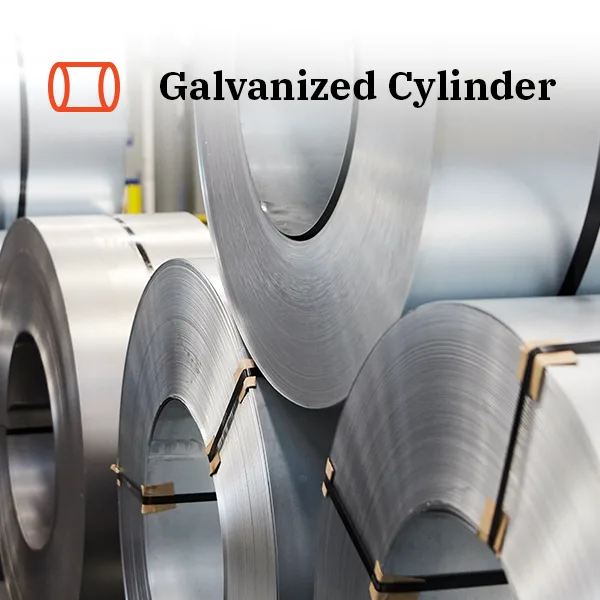 Galvanized steel cylinder resists corrosion for decades