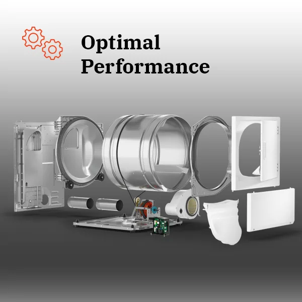 Optimal drying performance, commercial duty