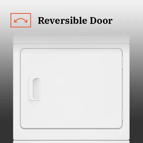 Reversible door fits your laundry room layout