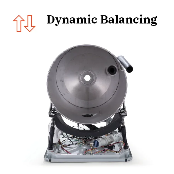 Dynamic balancing keeps heavy loads quiet and stable