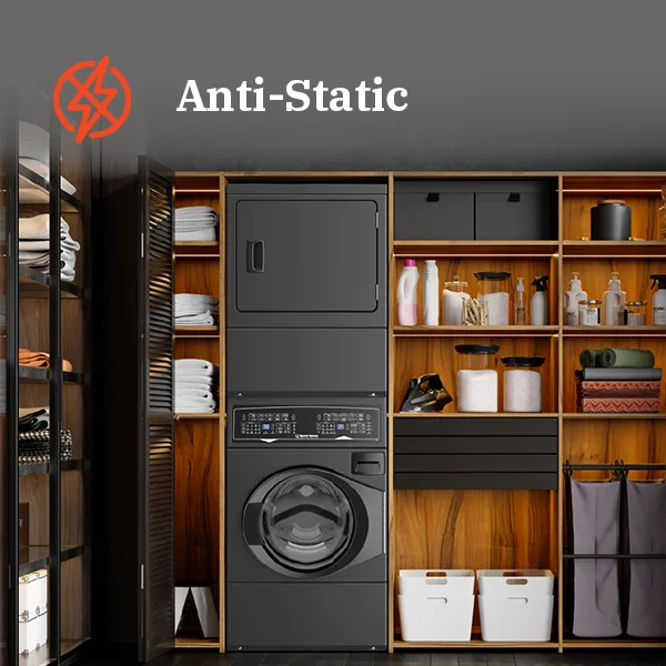 Anti-static technology — fewer clingy clothes