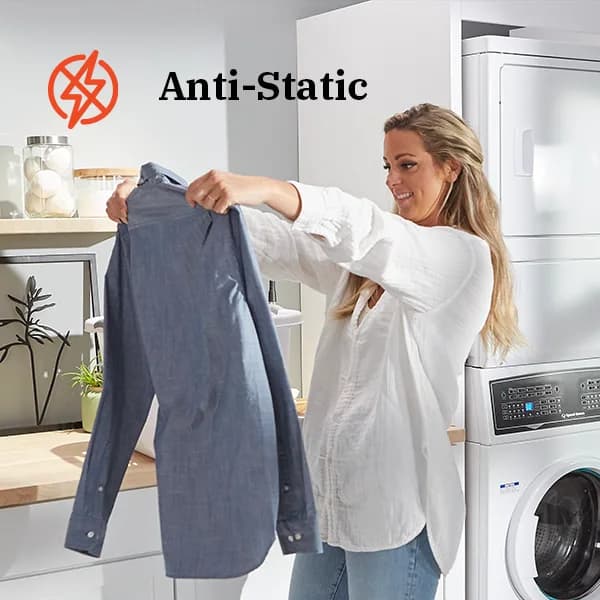 Anti-static technology — fewer clingy clothes