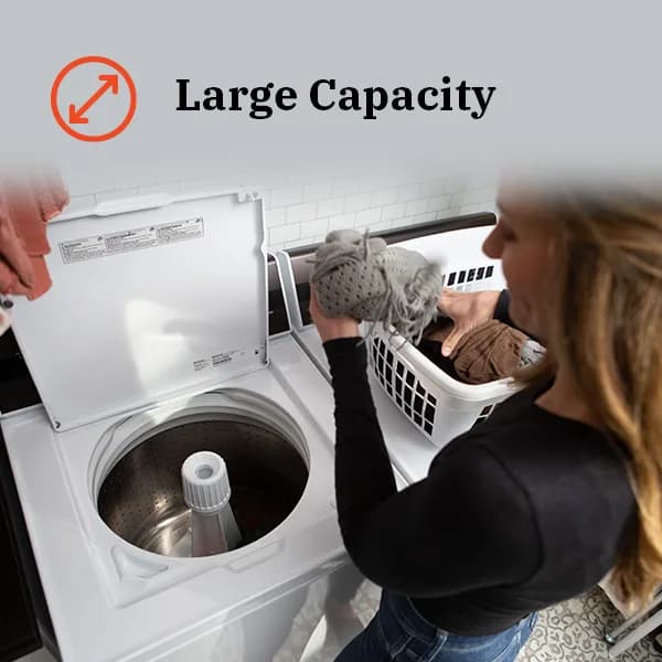 Large capacity — fewer loads, more done
