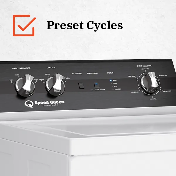 Preset cycles engineered for real laundry