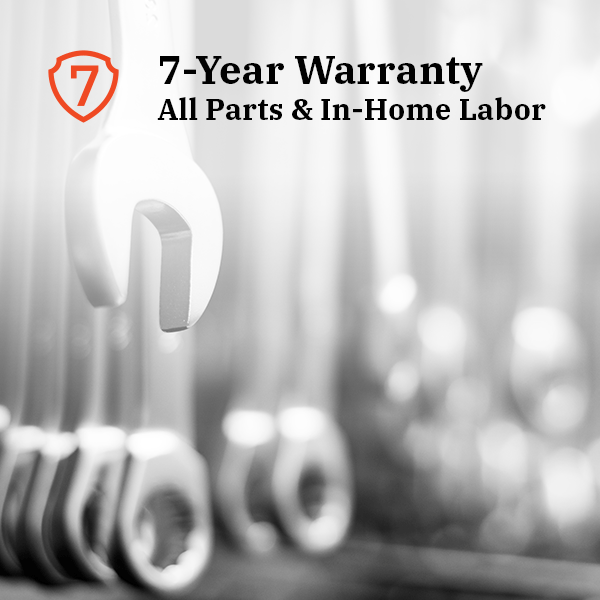 Speed Queen 7-year factory warranty badge